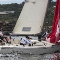 Tracy Richardson and her mainly female crew on Artemis   Margaret Fraser Martin pic   SHR