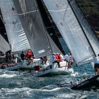 Gusty Sydney Harbour start credit Marg s Yacht Photos